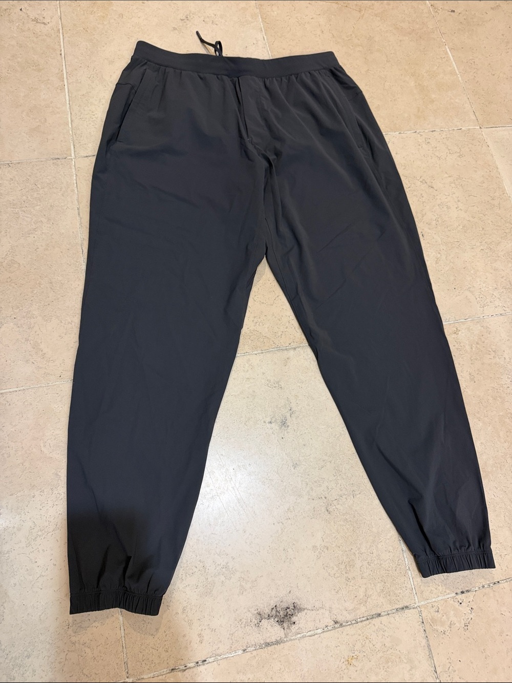 Lululemon Men's Grey Jogger Pants with Elastic Cuffs